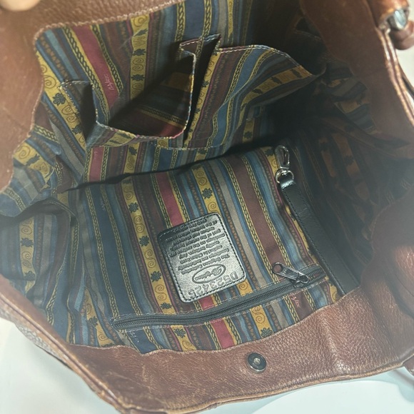 Brighton Two Tone Brown Leather Purse Satchel Shoulder Bag Heart Charm D523425 - Picture 8 of 11